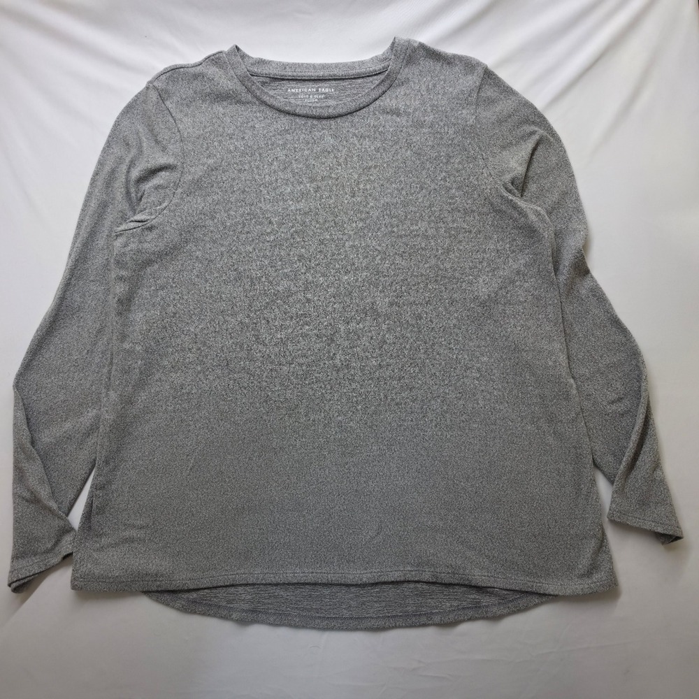 American Eagle Soft & Sexy Plush Heather Gray Crewneck Sweatshirt Women's Large